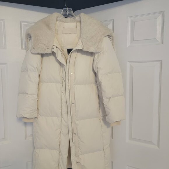 Puffer coat by Banana Repulic, cream, size S - Picture 3 of 9